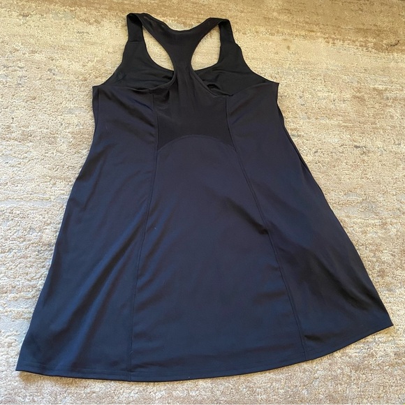 Gymshark Sport Dress Solid Black Skort Hidden Shorts Logo Front Tank Top: Large - Picture 8 of 9